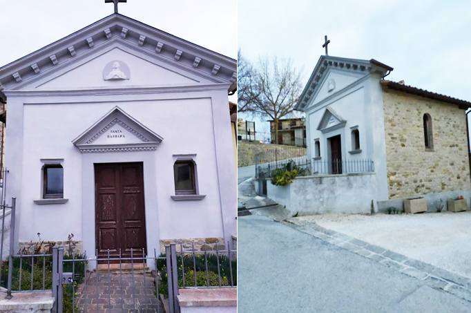 Chiesetta di Santa  Barbara a Caprara di Gualdo Tadino PG Umbria