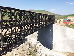 Il ponte Bailey realizzato